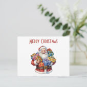 Jolly Sinterklaas Klassieke Kerstmis Feestdagenkaart (Staand voorkant)