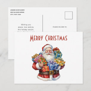 Jolly Sinterklaas Klassieke Kerstmis Feestdagenkaart