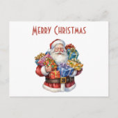 Jolly Sinterklaas Klassieke Kerstmis Feestdagenkaart (Voorkant)