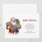 Jolly Sinterklaas Klassieke Kerstmis Feestdagenkaart (Voorkant / Achterkant)