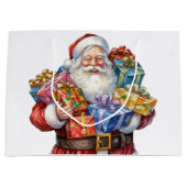 Jolly Sinterklaas Klassieke Kerstmis Groot Cadeauzakje (Voorkant)