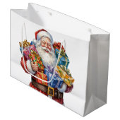 Jolly Sinterklaas Klassieke Kerstmis Groot Cadeauzakje (Voorkant Gekanteld)