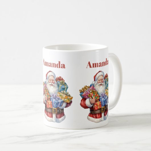 Jolly Sinterklaas Klassieke Kerstmis Koffiemok (Voorkant rechts)