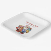 Jolly Sinterklaas Klassieke Kerstmis Papieren Bordje (Gebogen)