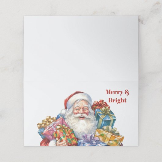 Jolly Sinterklaas Klassieke Kerstmis Plaatskaartje (Buitenkant ongevouwen)