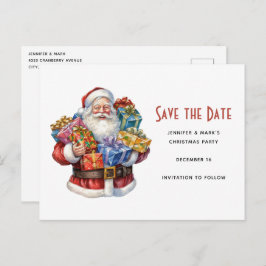 Jolly Sinterklaas Klassieke Kerstmis Save the Date Uitnodiging Briefkaart