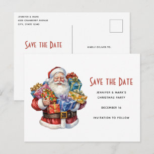 Jolly Sinterklaas Klassieke Kerstmis Save the Date Uitnodiging Briefkaart