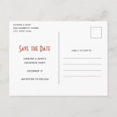 Jolly Sinterklaas Klassieke Kerstmis Save the Date Uitnodiging Briefkaart (Achterkant)