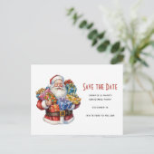 Jolly Sinterklaas Klassieke Kerstmis Save the Date Uitnodiging Briefkaart (Staand voorkant)