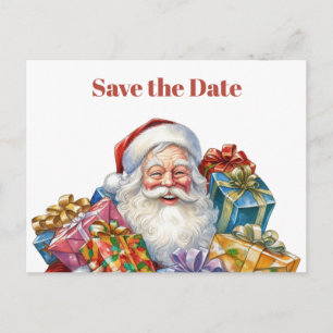 Jolly Sinterklaas Klassieke Kerstmis Save the Date Uitnodiging Briefkaart