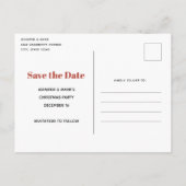 Jolly Sinterklaas Klassieke Kerstmis Save the Date Uitnodiging Briefkaart (Achterkant)