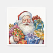 Jolly Sinterklaas Klassieke Kerstmis Servet (Voorkant)