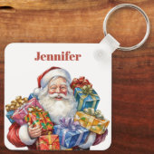 Jolly Sinterklaas Klassieke Kerstmis Sleutelhanger (Achterkant)