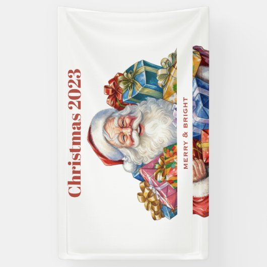 Jolly Sinterklaas Klassieke Kerstmis Spandoek (Verticaal)