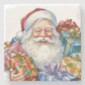 Jolly Sinterklaas Klassieke Kerstmis Stenen Onderzetter (Voorkant)