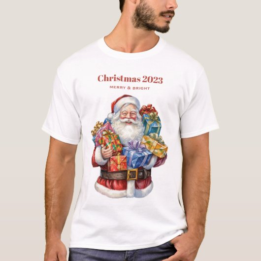 Jolly Sinterklaas Klassieke Kerstmis T-shirt (Voorkant)