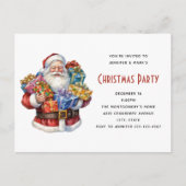 Jolly Sinterklaas Klassieke Kerstmis Uitnodiging Briefkaart (Voorkant)
