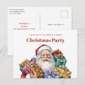 Jolly Sinterklaas Klassieke Kerstmis Uitnodiging Briefkaart (Voorkant / Achterkant)