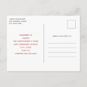 Jolly Sinterklaas Klassieke Kerstmis Uitnodiging Briefkaart (Achterkant)