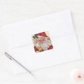 Jolly Sinterklaas Leuke Kerst Vierkante Sticker (Envelop)
