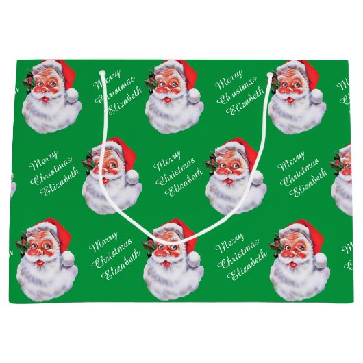 Jolly Sinterklaas Personaliseer Naam Kind Groot Cadeauzakje (Voorkant)