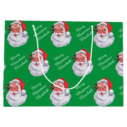 Jolly Sinterklaas Personaliseer Naam Kind Groot Cadeauzakje (Achterkant)