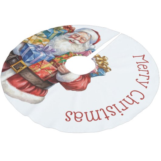 Jolly Sinterklaas Traditionele Kerstmis Kerstboom Rok (Gekanteld)