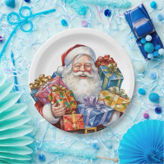 Jolly Sinterklaas Traditionele Kerstmis Papieren Bordje (Feest)