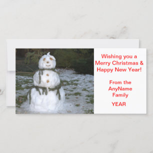 Jolly Sneeuw Dame Vakantie Fotokaart - PERSONALISE Feestdagenkaart