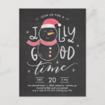 Jolly Snowman Briefkaart voor kerstfeest<br><div class="desc">Moderne en stijlvolle afstuderen aankondiging/uitnodiging van Berry Berry Sweet Design. Bezoek onze designshowroom op www.berryberrysweet.com voor stijlvolle design voor kantoorbenodigdheden en persoonlijke cadeaus!</div>