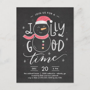 Jolly Snowman Briefkaart voor kerstfeest