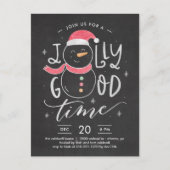 Jolly Snowman Briefkaart voor kerstfeest (Voorkant)