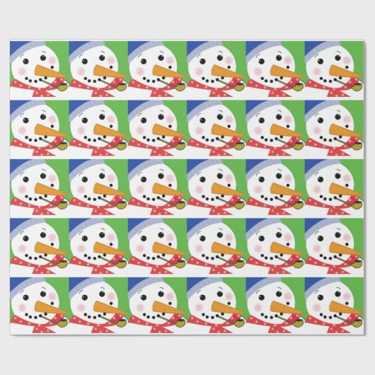 Jolly Snowman Cadeaupapier (Vlak)