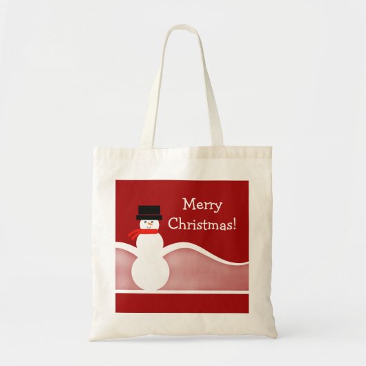 Jolly Snowman Canvas tas (Voorkant)