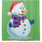 Jolly Snowman Douchegordijn (Voorkant)