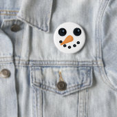 Jolly Snowman Face Button (In situ)