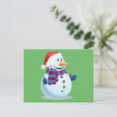 Jolly Snowman Feestdagenkaart (Staand voorkant)