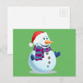Jolly Snowman Feestdagenkaart (Voorkant / Achterkant)