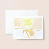 Jolly Snowman Folie Kaarten (Voorkant met envelop)