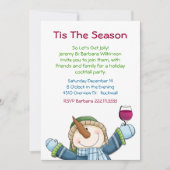 Jolly Snowman Holiday Cocktail Party Uitnodiging (Voorkant)