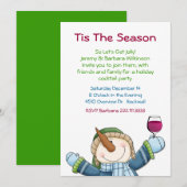 Jolly Snowman Holiday Cocktail Party Uitnodiging (Voorkant / Achterkant)