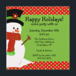 Jolly Snowman Holiday Party Uitnodiging<br><div class="desc">Start uw feestdag meteen met onze uitnodiging van de Bright & Prettige feestdagen. Zorg ervoor dat al je vrienden en familieleden er zijn om dit vakantieseizoen met je te vieren! Kerstmis is voor de meesten een favoriete tijd van het jaar, wees er zeker van dat je omringd bent door geliefden...</div>