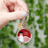 Jolly Snowman Holiday Sleutelhanger (Hand)