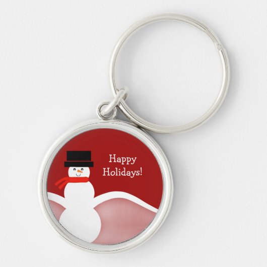 Jolly Snowman Holiday Sleutelhanger (Voorkant)