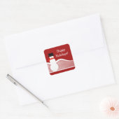Jolly Snowman Holiday Square Stickers (Envelop)