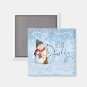 Jolly Snowman ID841 Magneet (Voorkant / Achterkant)