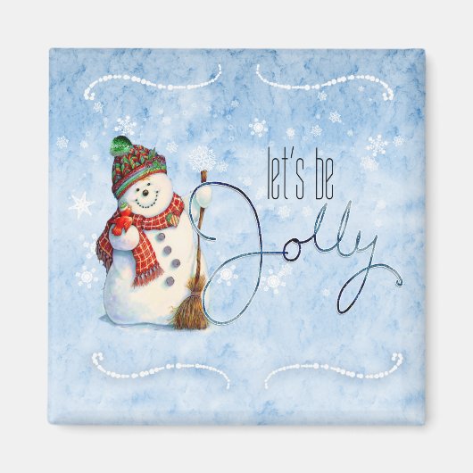 Jolly Snowman ID841 Magneet (Voorkant)