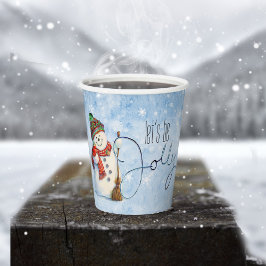 Jolly Snowman ID841 Papieren Bekers