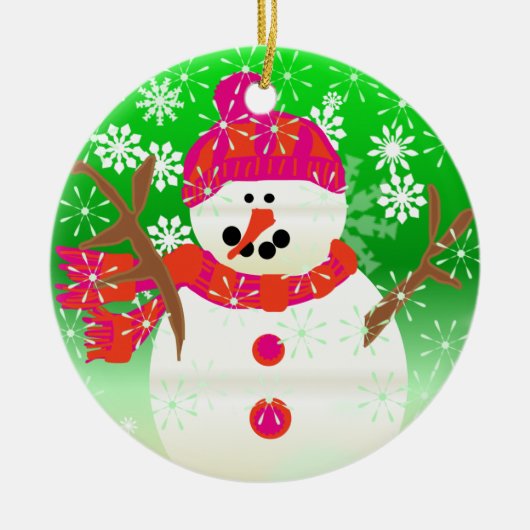 Jolly Snowman Keepomwille Ornament (Voorkant)