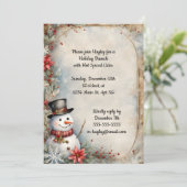 Jolly Snowman kerstfeest Kaart (Staand voorkant)